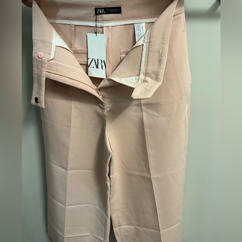 Pink Zara Slacks Wide Leg NWT
